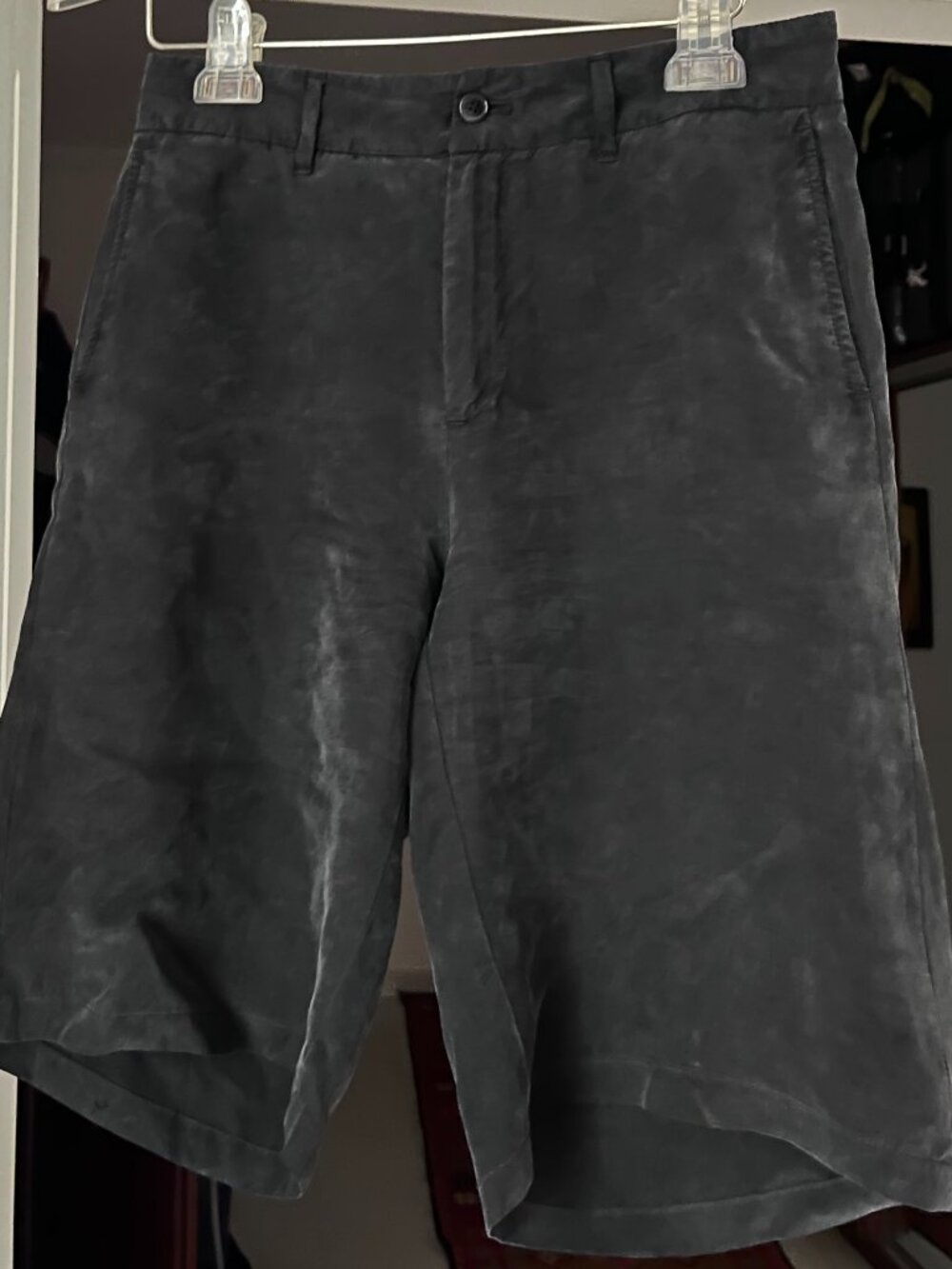 Black Silk Jorts/Long Shorts